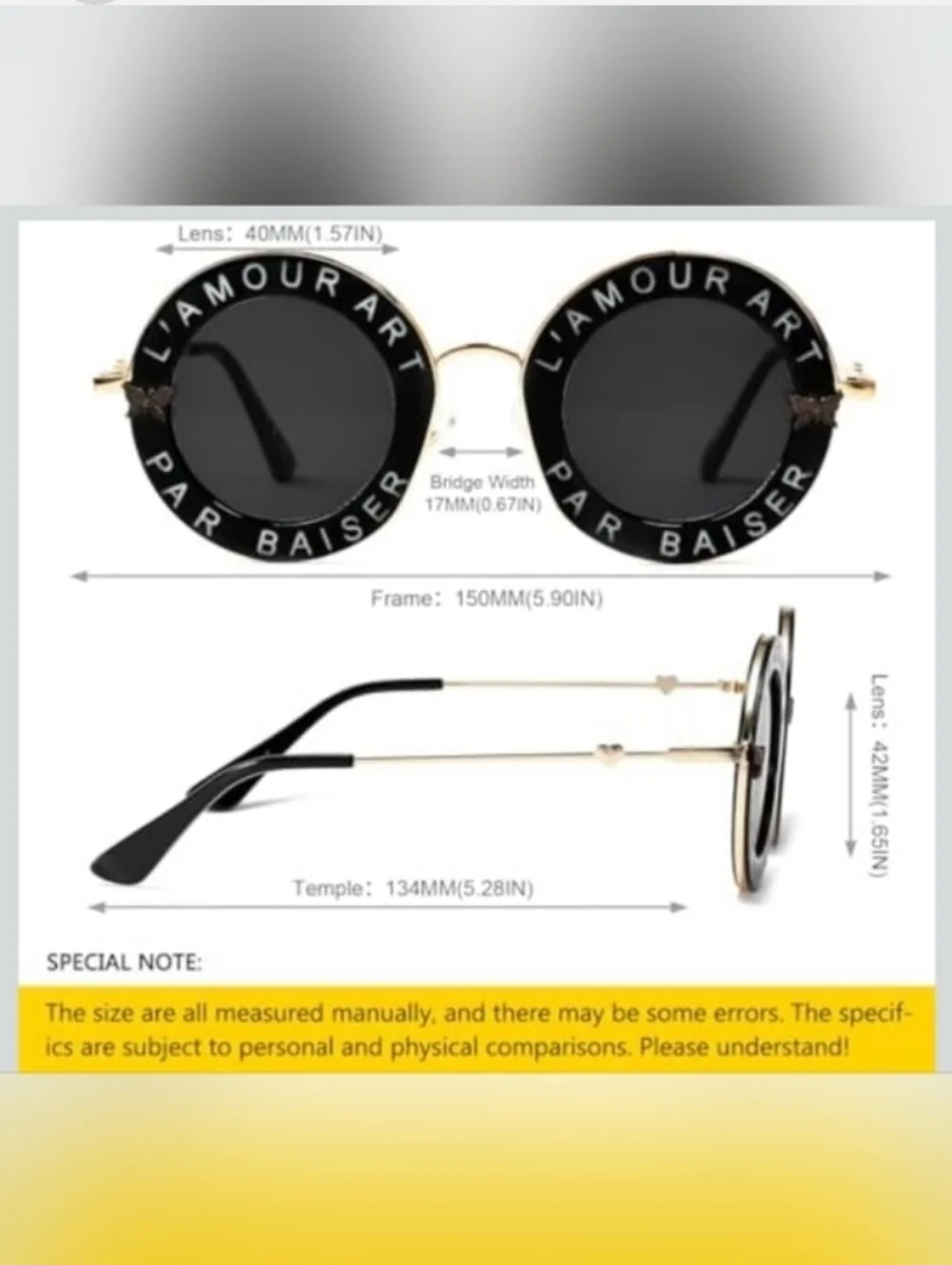 Round Luxury Black Tint Bold Statement Print Sunglasses